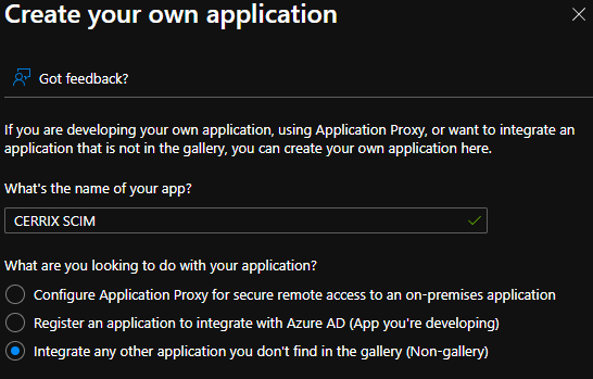 Creating a non-gallery enterprise application in Microsoft Entra ID