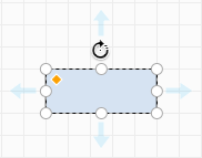 A selected process step showing the four blue link arrows