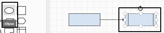 Swapping a selected shape for another shape from the library